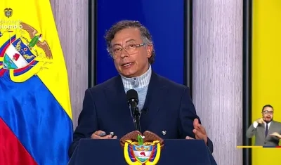 Gustavo Petro en su alocución presidencial de esta noche