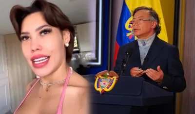 Ana del Castillo y el Presidente Gustavo Petro.