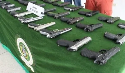 Armas incautadas