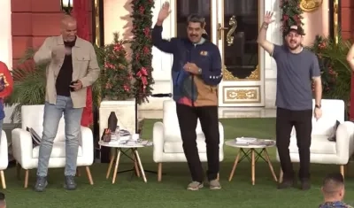 Uno de los momentos del baile de Nicolás Maduro.