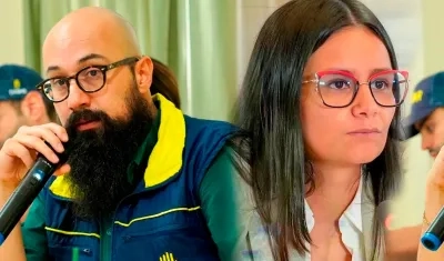 Carlos Carrillo y Angie Rodríguez, directores de la Ungrd y el Dapre, respectivamente. 