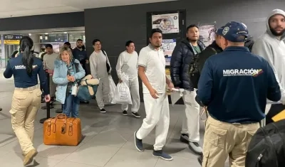 Los colombianos que llegaron al país este viernes.