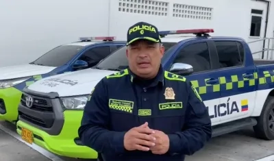 Teniente coronel Belkyn Villarreal, comandante Operativo de la Policía Metropolitana de Barranquilla.
