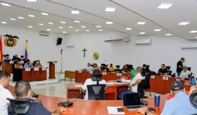 Sesión del Concejo de Barranquilla de este martes.