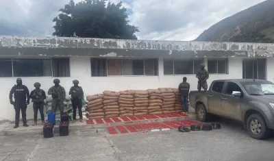 Dinamita incautada en Ecuador