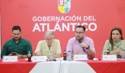El gobernador Eduardo Verano y el ministro de Minas y Energía, Edwin Palma.