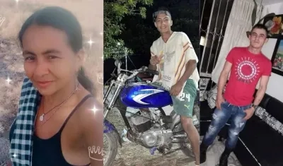 Marta Zúñiga, Andrés Felipe Acosta Zúñiga y Jhon Jairo Acosta.