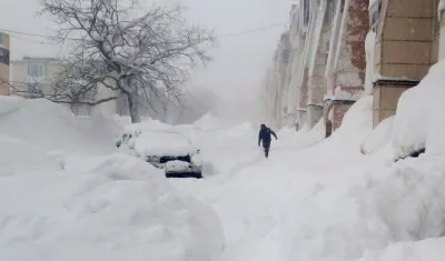Kamchatka inundada en nieve.