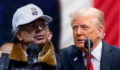 Gustavo Petro y Donald Trump.