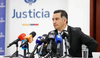 El Ministro de Justicia, Andrés Idárraga Franco.