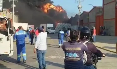 Imagen del incendio.