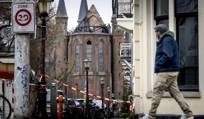 Incendio en la iglesia de Vondelkerk de Amsterdam