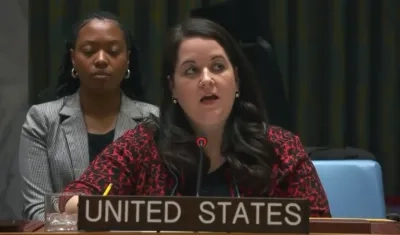 La representante de Estados Unidos en la ONU, Jennifer Locetta.