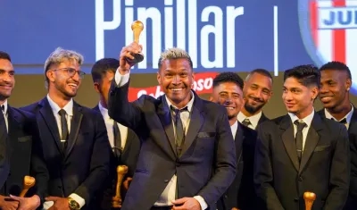 Teófilo Gutiérrez en el homenaje a los campeones de la undécima estrella.