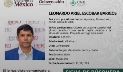 Ficha de búsqueda del docente Leonardo Ariel Escobar Barrios.
