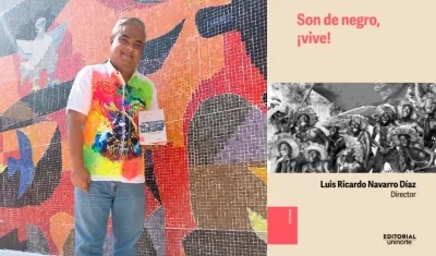  Luis Ricardo Navarro Díaz y la portada del libro que dirigió. 