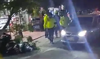 Lugar del atentado en Galapa