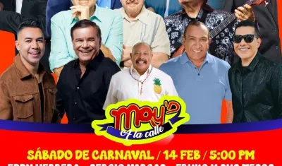 Cartelera de Moy's para el Carnaval 2026.