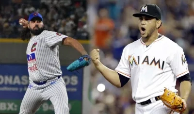 Nabil Crismatt y Henderson Álvarez.