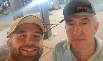 Oscar Arévalo y su hijo, Juan Diego Arévalo 