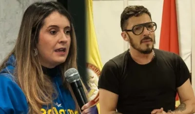 Paloma Valencia y el ministro de la Igualdad, Juan Carlos Florián.