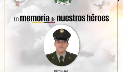 El patrullero Carlos Pineda Castro. 