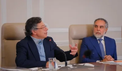 El Presidente Gustavo Petro y el Ministro del Interior, Armando Benedetti.