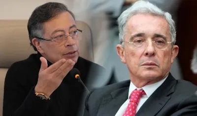 Gustavo Petro y Álvaro Uribe Vélez.