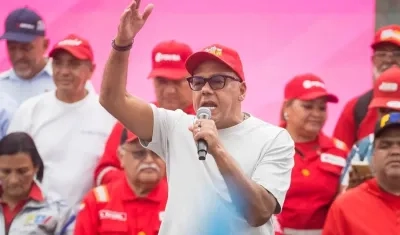 El presidente del Parlamento venezolano y jefe negociador del chavismo, Jorge Rodríguez.