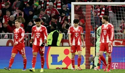 Lamento de los jugadores del Bayern Múnich.