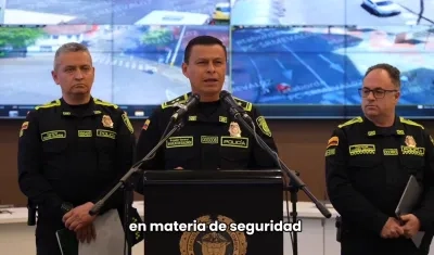 Brigadier Wharlinton Gualdrón, jefe del Servicio de Policía.