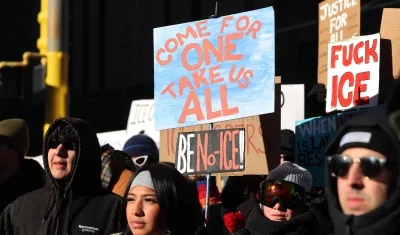 Protestas en Mineápolis contra el ICE.