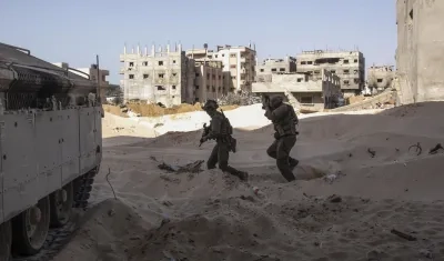 Destrucción en Gaza por ataques de Israel.