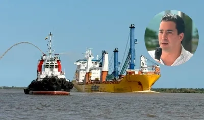 Lucas Ariza, director Ejecutivo de Asoportuaria (círculo).