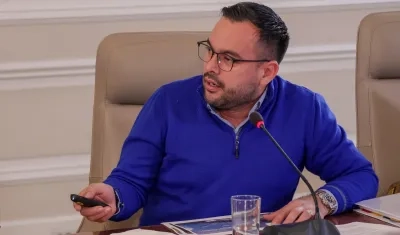 Edwin Palma, ministro de Minas y Energía, en el consejo de ministros.