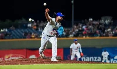 El bigleaguer barranquillero Nabil Crismatt en su primera apertura, el 26 de diciembre contra Toros.
