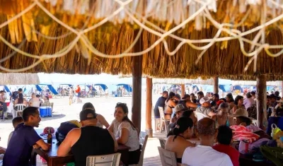 Visitantes de las playas en Atlántico. 