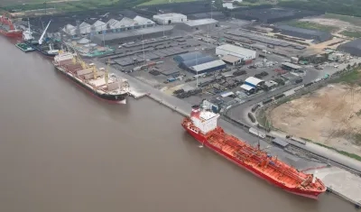 Zona portuaria de Barranquilla.