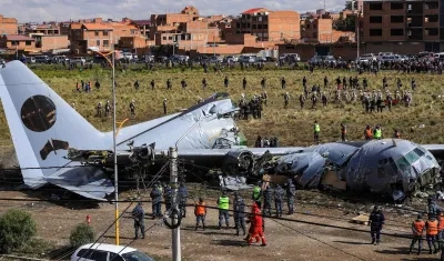 Avión accidentado. 