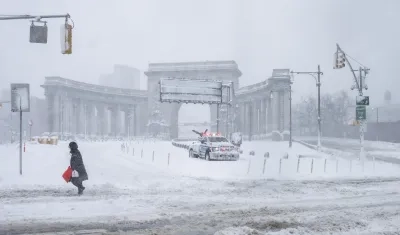 Tormenta de nieve en Nueva York.