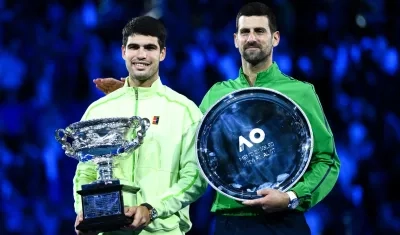 Carlos Alcaraz y Novak Djokovic.