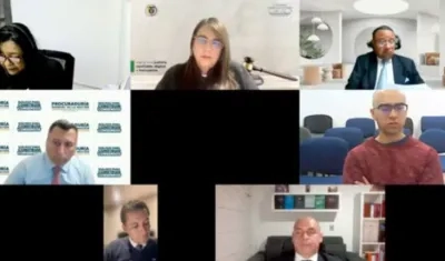 Aspecto de la Audiencia a Juan Carlos Suárez Ortiz y Ricardo Rafael González Castro