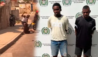 Momento de violento asalto / Capturados. 