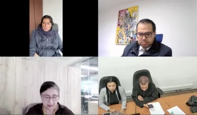 Audiencia preparataria virtual contra Nicolás Petro realizada este martes. 