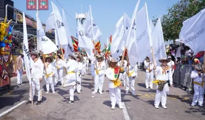 Grupo de la Alcaldía en la Batalla de Flores.