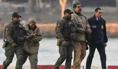 Cilia Flores y Nicolás Maduro en poder de las autoridades estadounidenses.