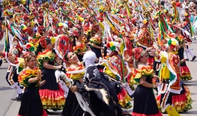 Cipote Garabato durante la Batalla de Flores de 2025.