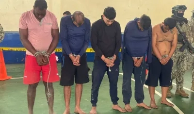 Los colombianos capturados.