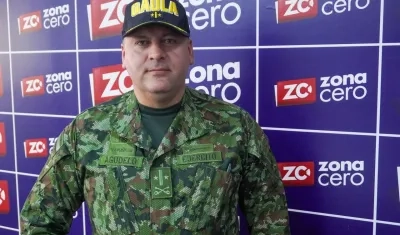 Teniente Coronel, Andrés Agudelo, comandante de esta Unidad Militar.