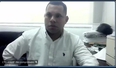 El concejal Alexis Castillo durante la audiencia virtual de este martes. 